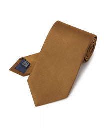 Mustard Yellow Plain Woven Silk Tie