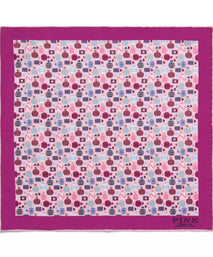 Pink & Multicolour Small Jockey All Over Printed Silk Pocket Square