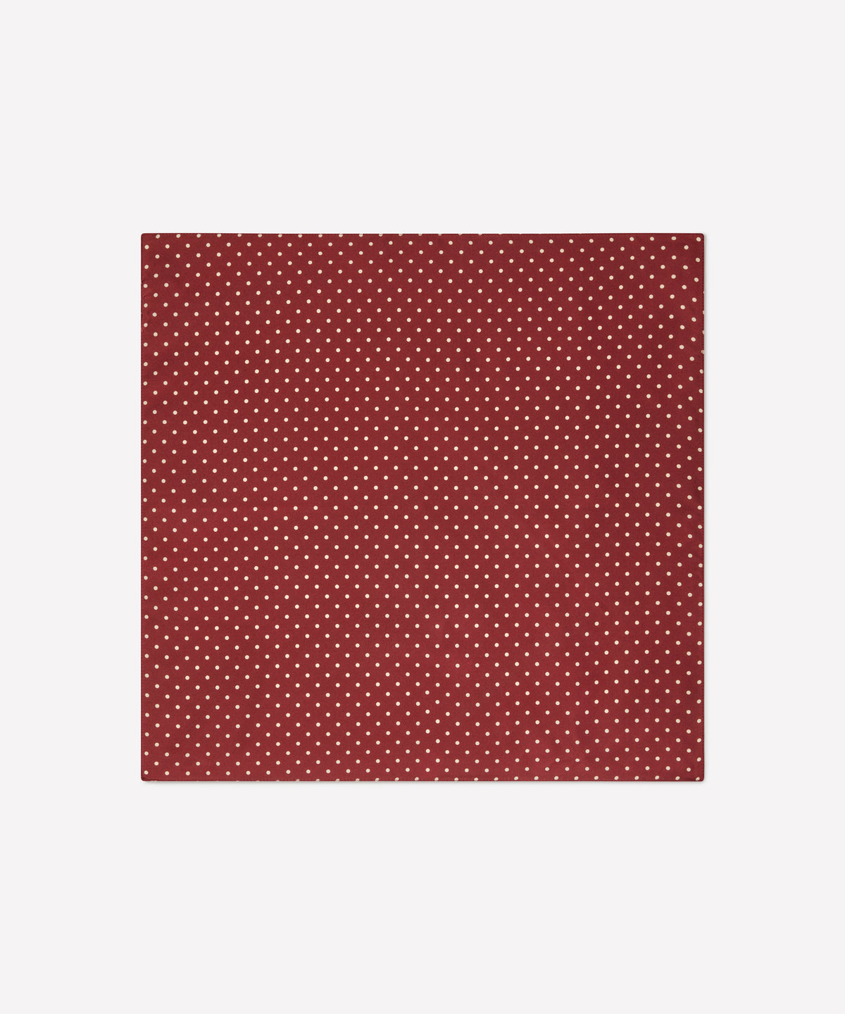 Red & Neutral Polka Dot Silk Pocket Square