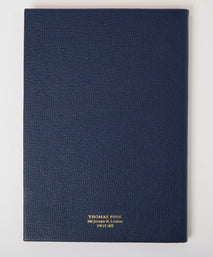Navy Blue A5 Leather Bound Notebook