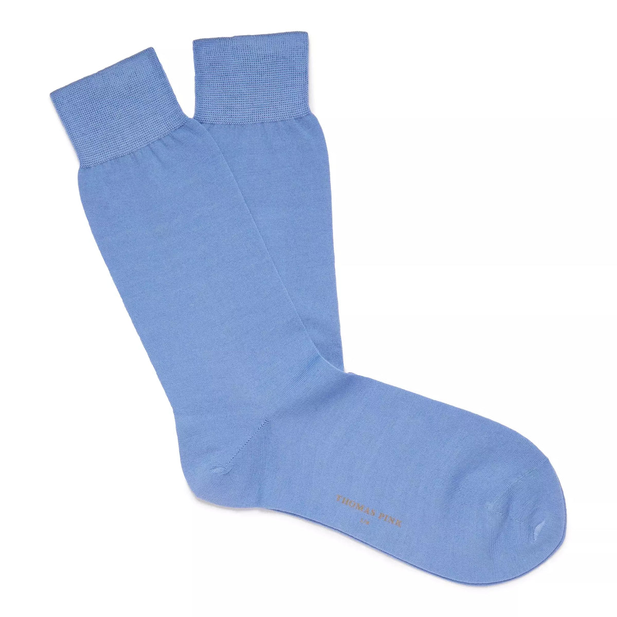 Blue Mid Length Fine Merino Wool Socks