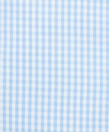 Pale Blue & White Classic Fit Double Cuff Core Poplin Gingham Formal Shirt