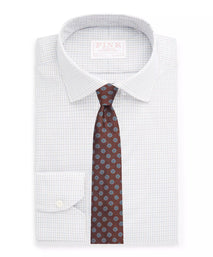 Beige & White Classic Fit Shadow Casual Check Formal Shirt