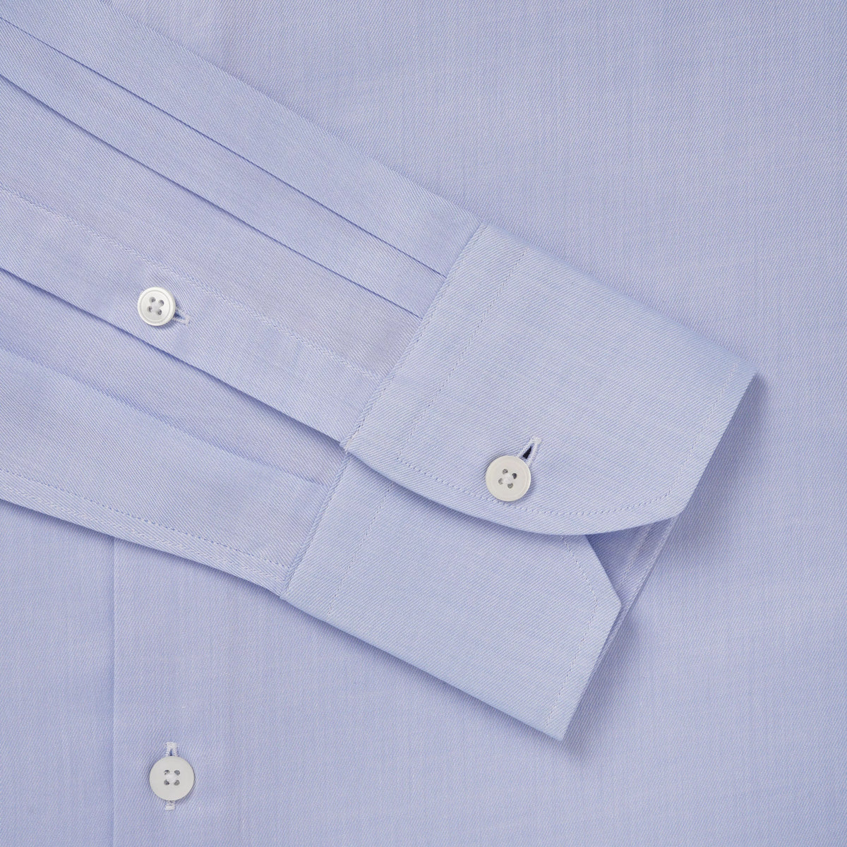 Blue & White Slim Fit Bi-Colour Twill Formal Shirt