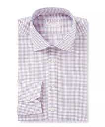 White & Multi Slim Fit Tattersall Check Formal Shirt