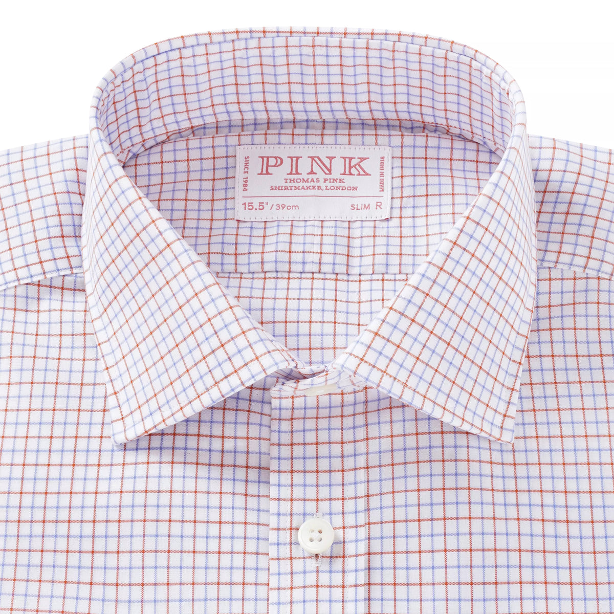 White & Multi Slim Fit Tattersall Check Formal Shirt