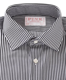 Black & White Tailored Fit Capri Stripe Shirt Formal Shirt