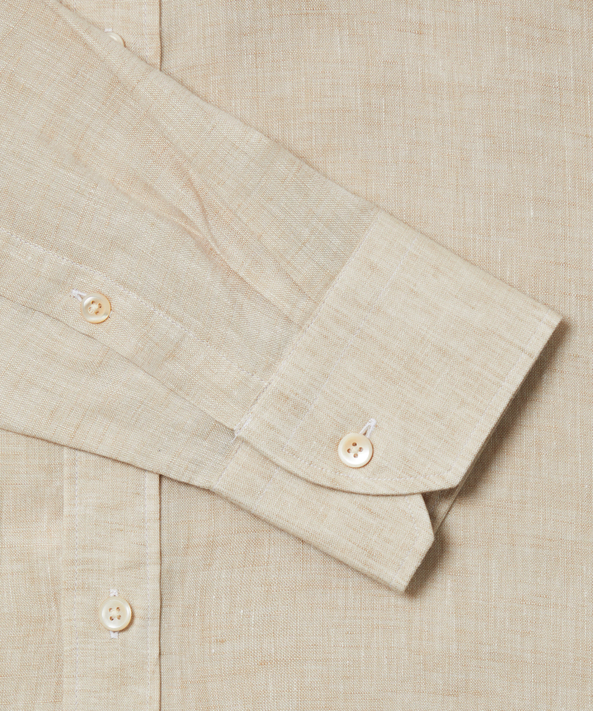 Stone Tailored Fit Essential Linen Button Down Smart Casual Shirt