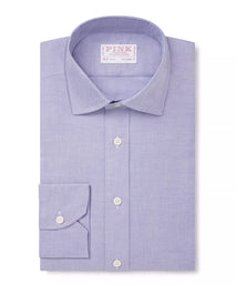 Blue Tailored Fit Smart Casual Open Weave Oxford Shirt