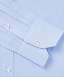 Pale Blue & White Classic Fit Puppytooth Formal Shirt